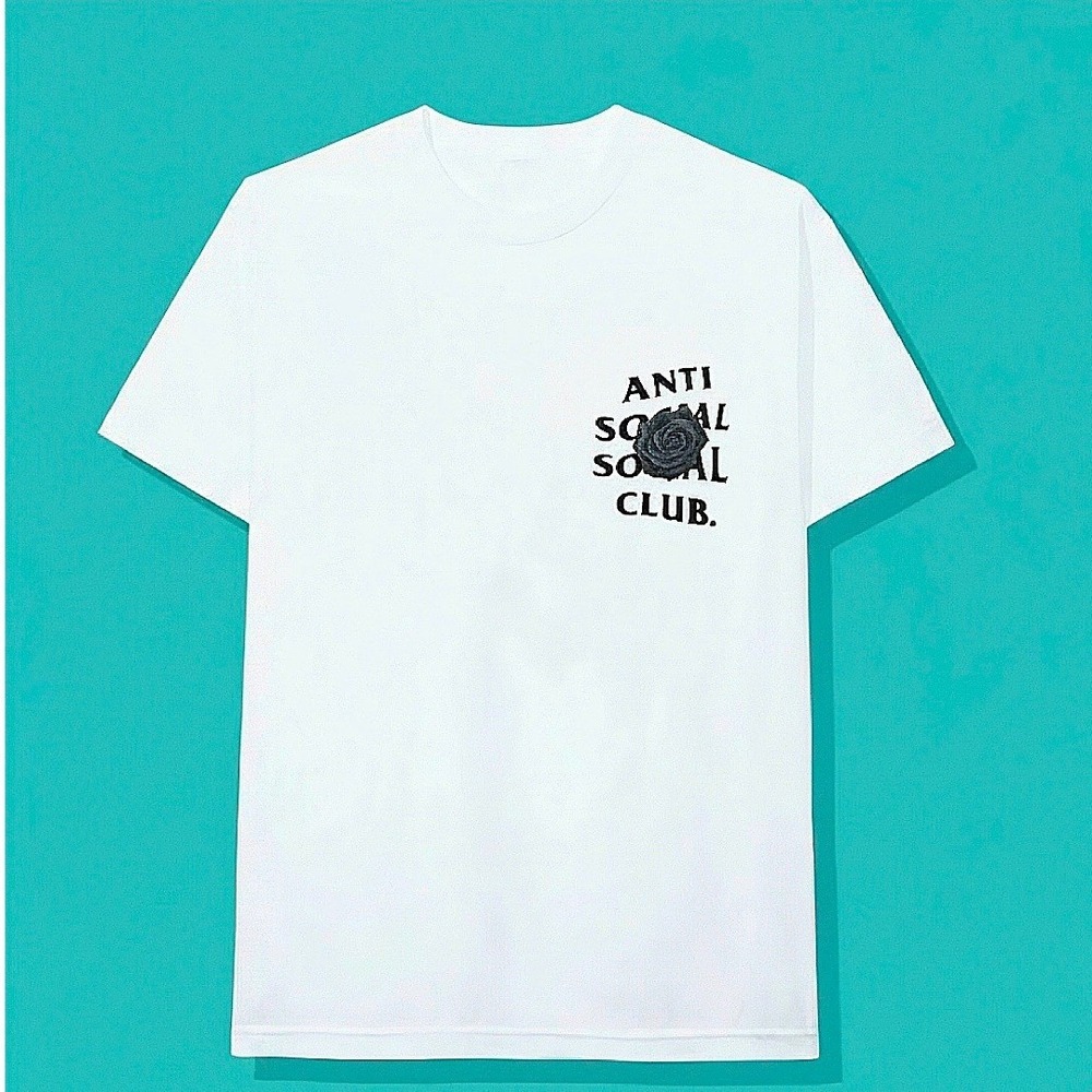 NWT Authentic Anti Social Social Club Bat Emoji White Tee Men's Size L